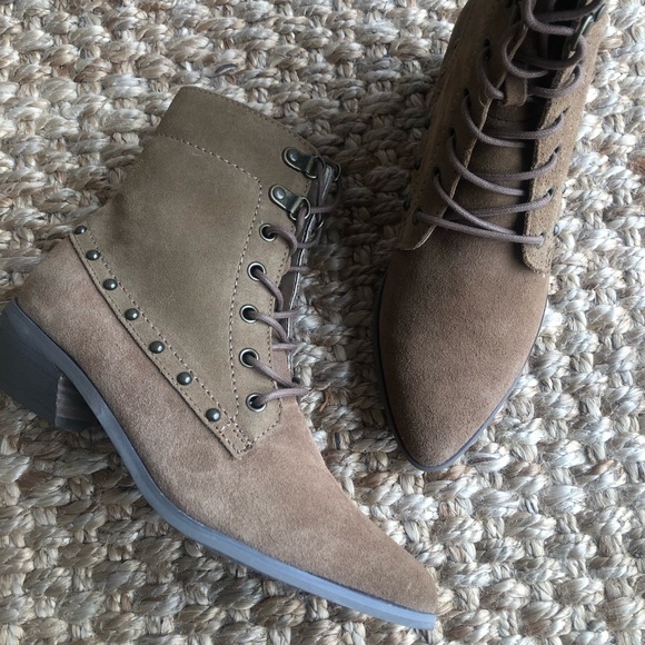 New: Joyfolie Eliza Leather Suede Bootie. Size 3 - Picture 1 of 16